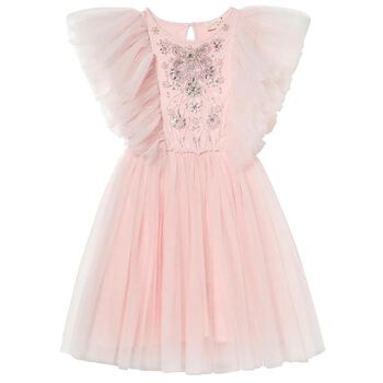 Girls Pink Embellished Tutu Dress