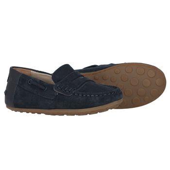 Boys Navy Blue Moccasins