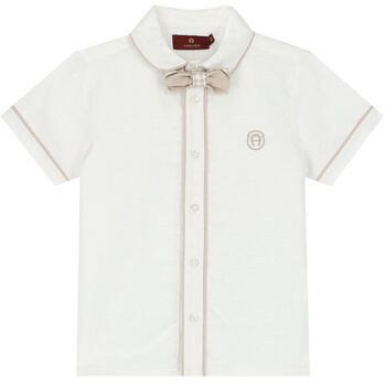 Boys White Logo Shirt