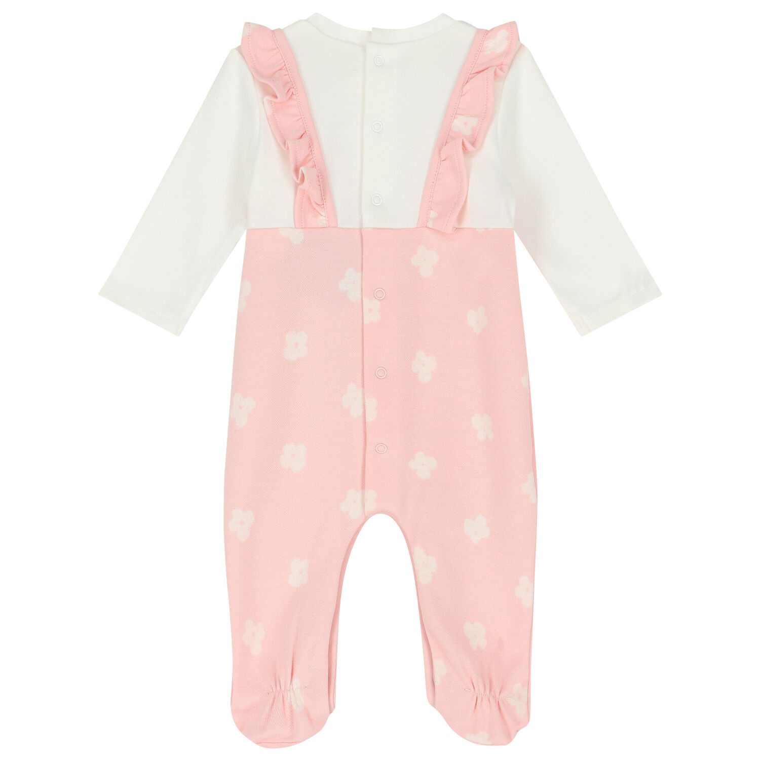 Girls Pink Babygrow & Hat Set, 1, hi-res