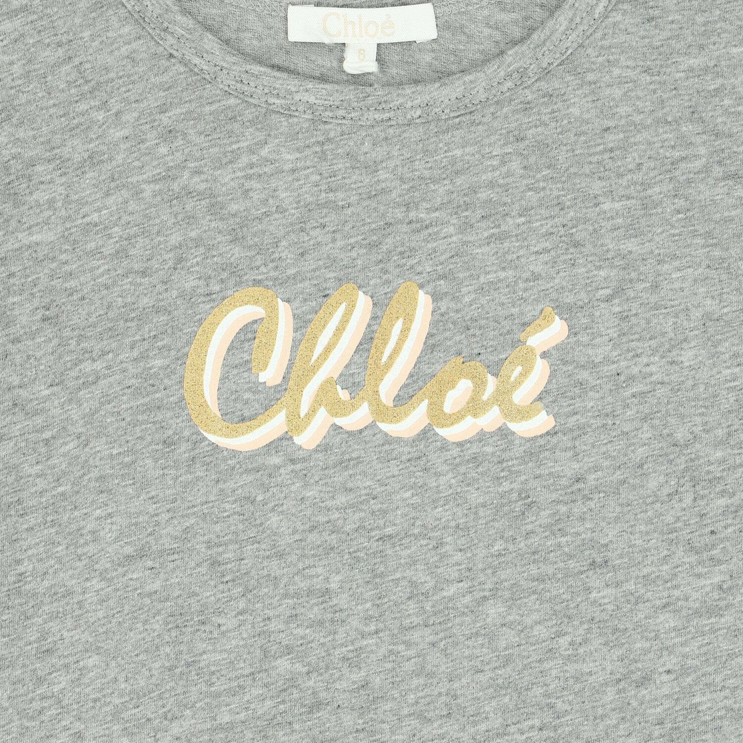 Girls Grey Logo Top, 1, hi-res image number null