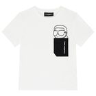 Boys White Logo T-Shirt, 1, hi-res