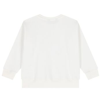 Girls Ivory Polo Bear Sweatshirt