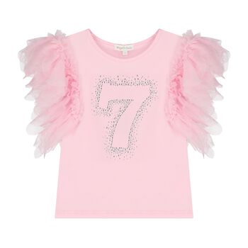 Girls Pink 7th Birthday T-Shirt