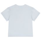 Girls Blue Tiger Logo T-Shirt, 2, hi-res