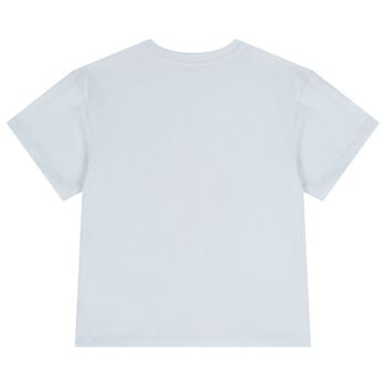 Girls Blue Tiger Logo T-Shirt 