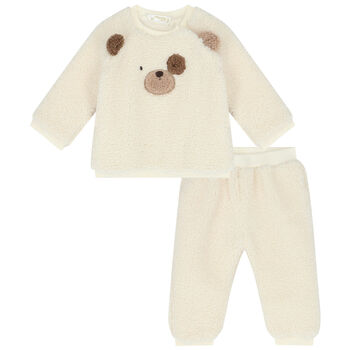 Ivory Bear Faux Fur Tracksuit