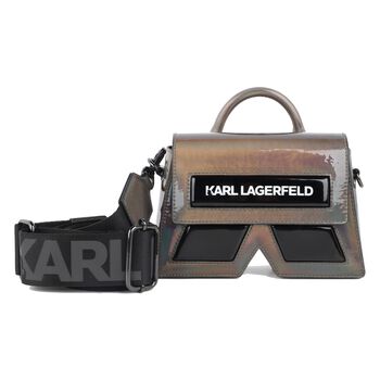 Girls Beige and Black Logo Handbag