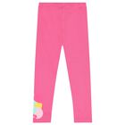 Girls White & Pink Heart Leggings Set, 1, hi-res