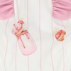 Girls White & Pink Milkshake Swimsuit, 3, hi-res