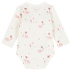 Baby Girls Ivory & Pink Balloon Bodysuits ( 2-Pack ), 2, hi-res