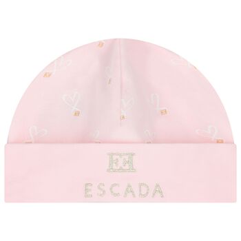 Baby Girls Pink Heart Logo Hat