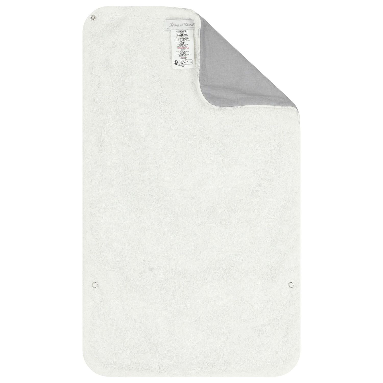 حقيبة تغيير ملابس الأطفال من قماش توال دو جوي باللونين العاجي والرمادي, 2, hi-res