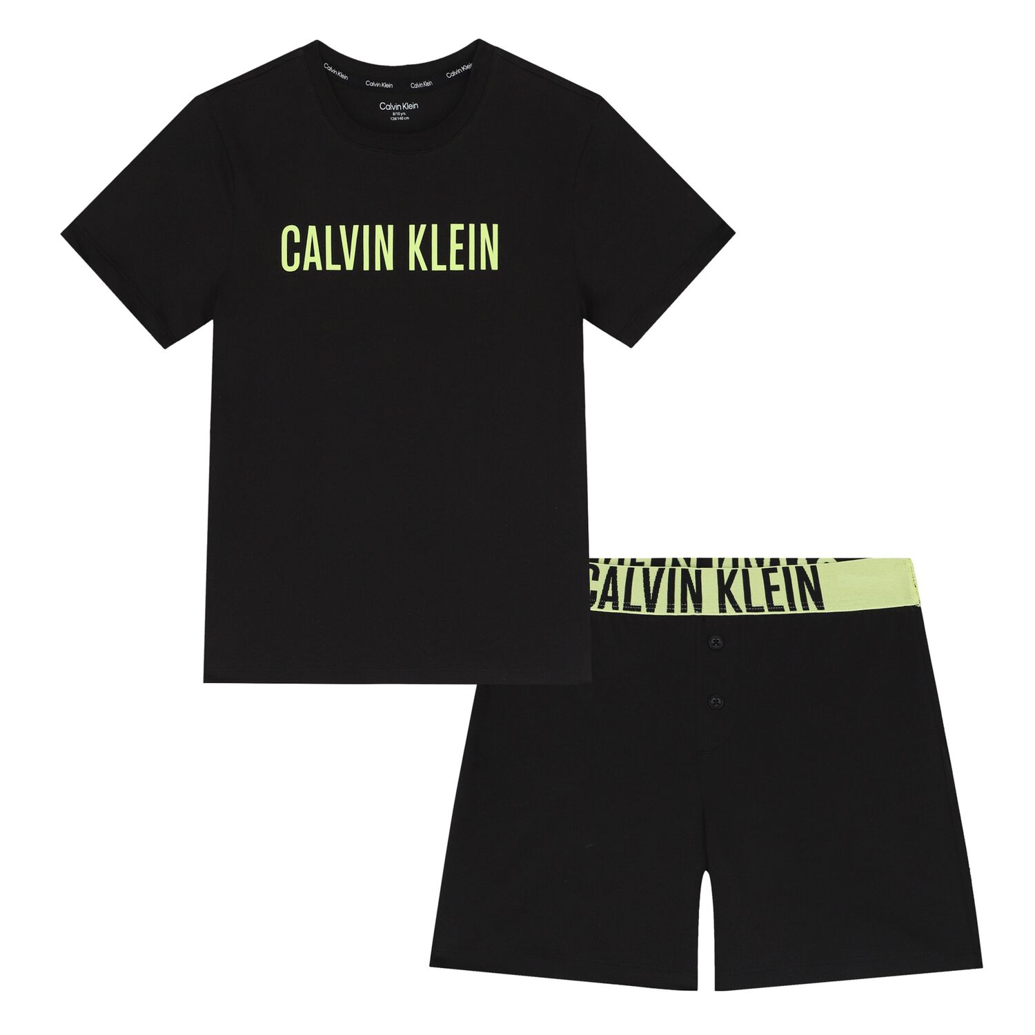 بيجاما أولاد بالشعار باللون الأسود, 1, hi-res