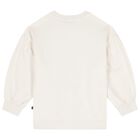 سويت شيرت بنات بشعار تيدي باللون العاجي, 1, hi-res