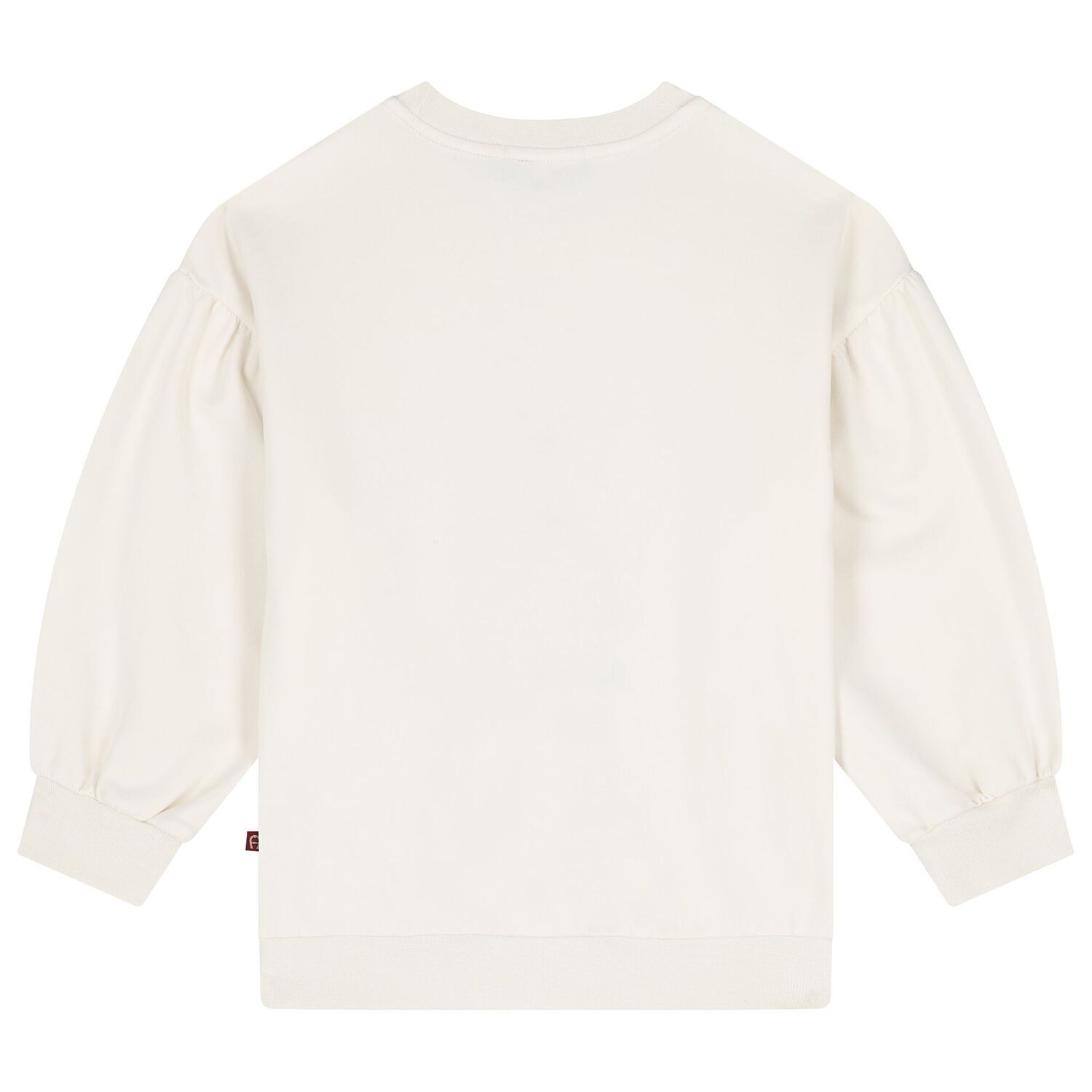 سويت شيرت بنات بشعار تيدي باللون العاجي, 1, hi-res