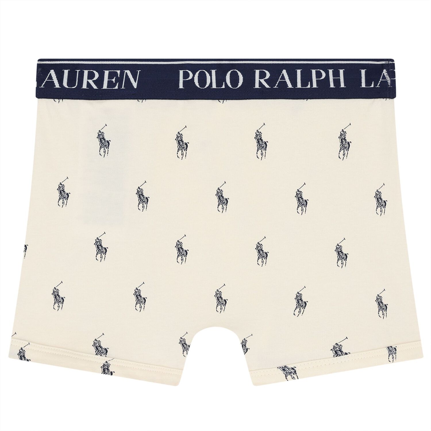 Boy Ivory, Blue  & Navy Blue Logo Boxer Shorts ( 3-Pack ), 2, hi-res