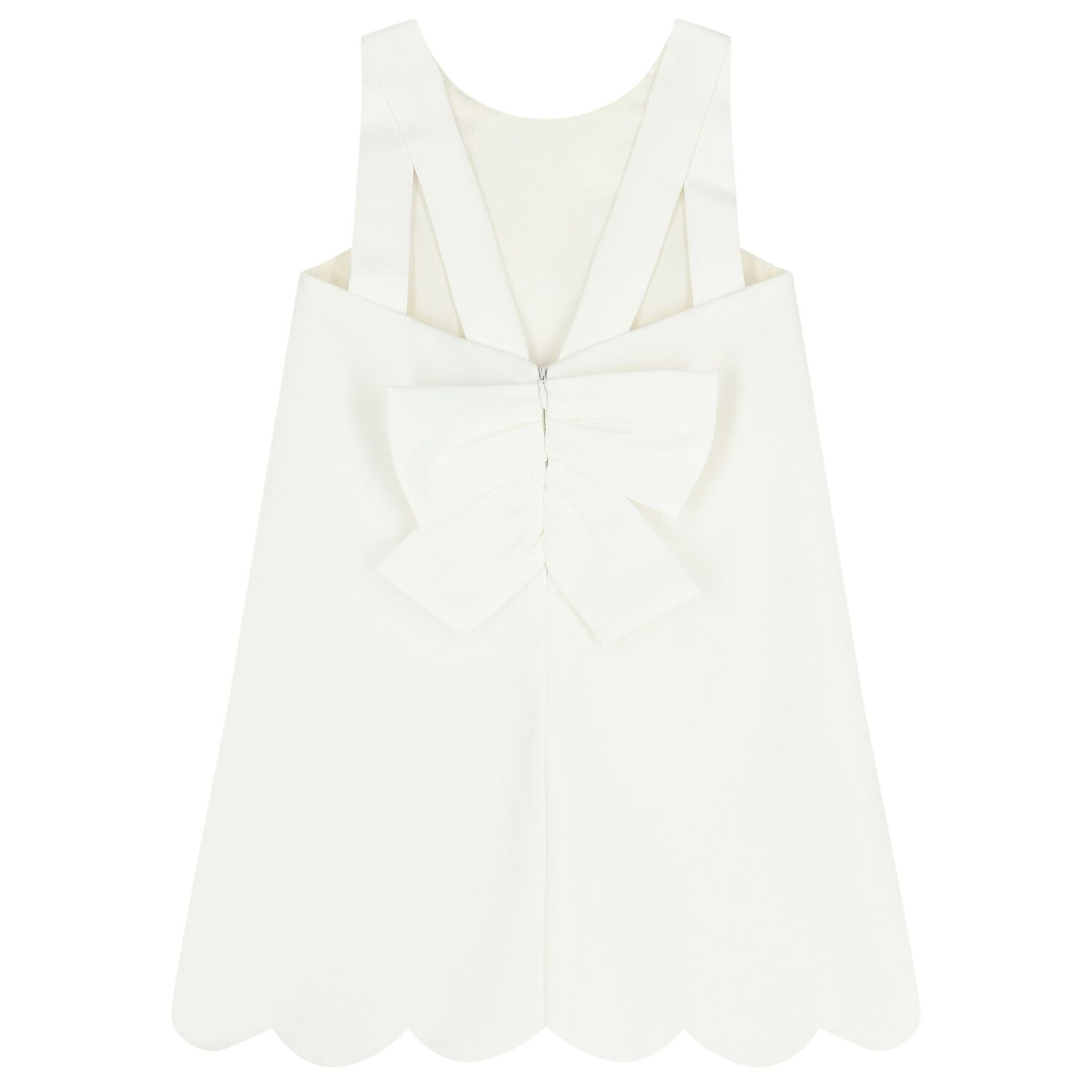 Girls White Floral Dress, 1, hi-res