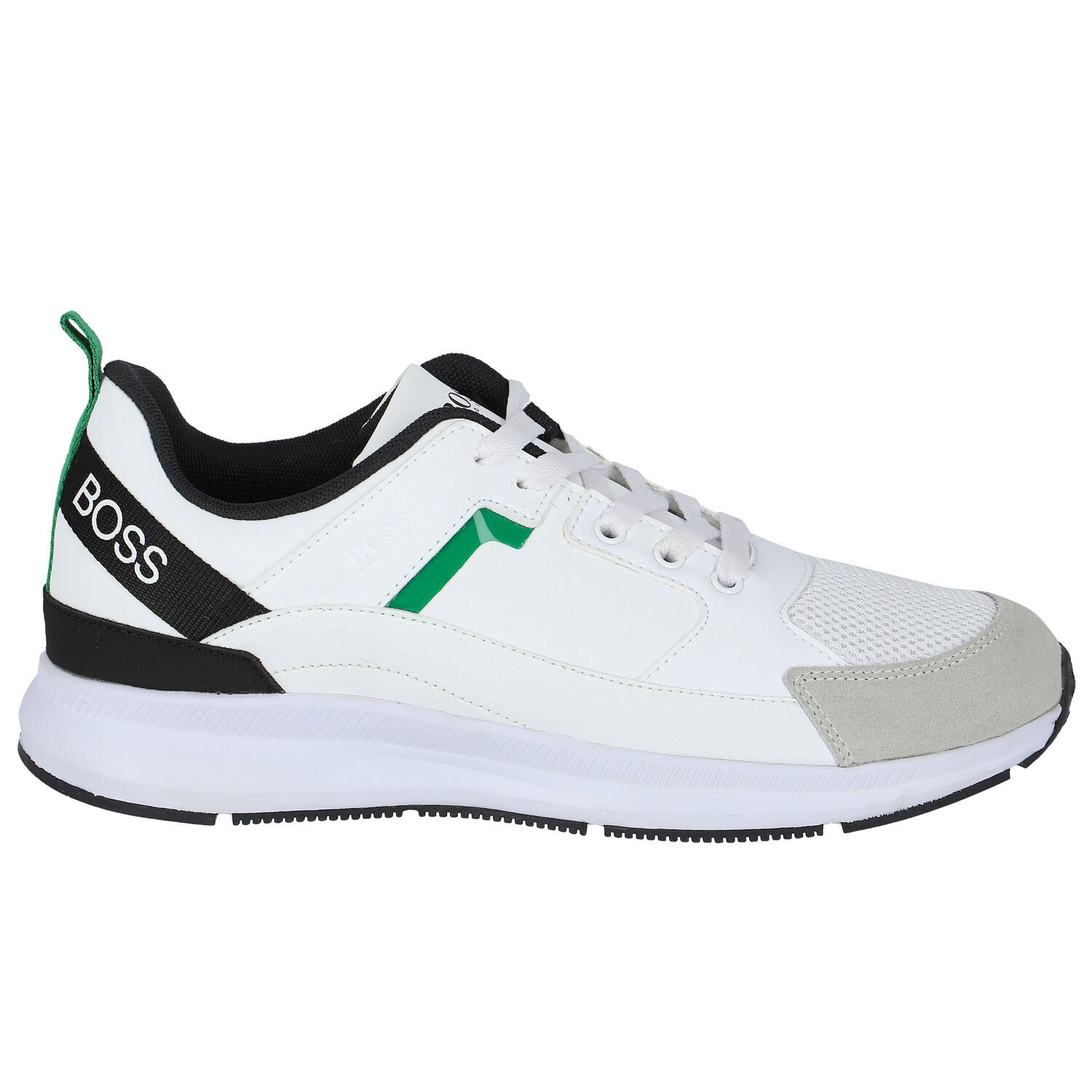 Boys White Mini Me Logo Trainers, 1, hi-res image number null