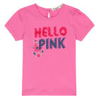 طقم شورت باللون الزهري والأبيض, 1, hi-res