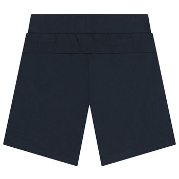 شورتات للأولاد بشعار باللون الأزرق الداكن 