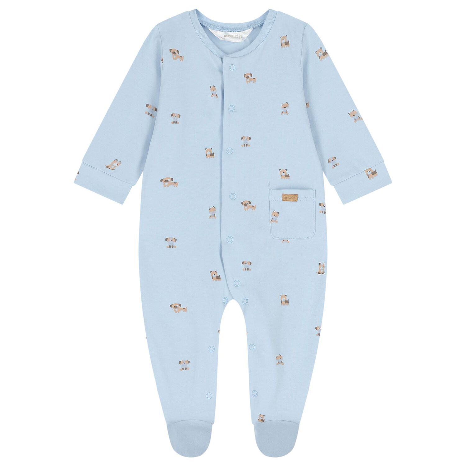 Baby Boys Blue Puppy Babygrow Set, 3, hi-res
