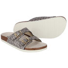 Girls Gold Logo Sandals, 1, hi-res