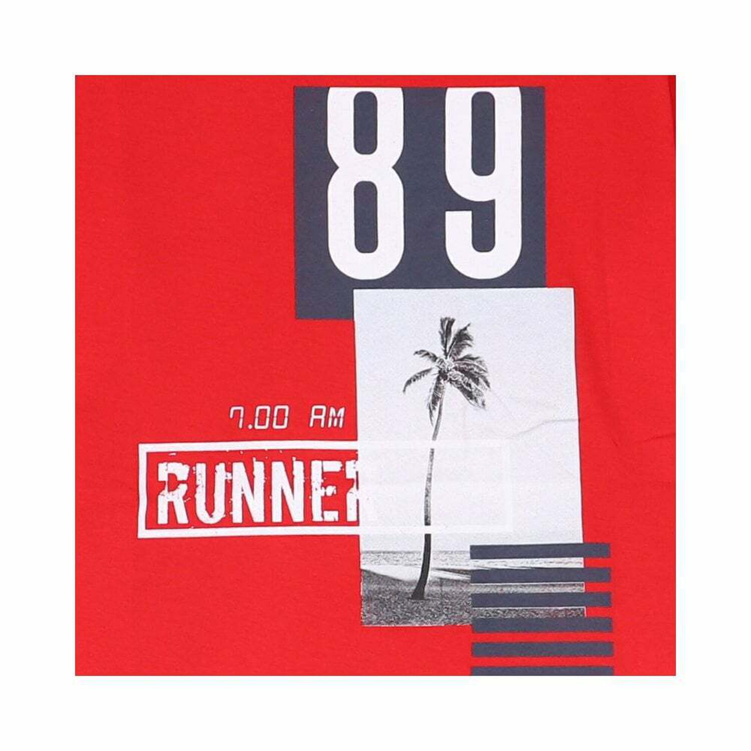 Boys Red Cotton T-shirt, 1, hi-res