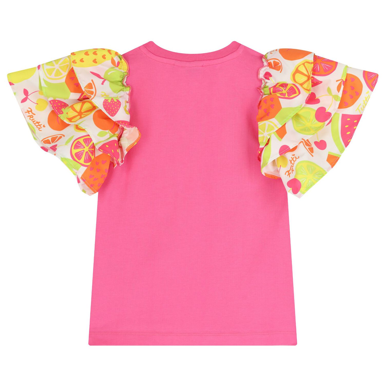  طقم شورت مكشكش للبنات بالشعار باللونين الوردي و الابيض , 1, hi-res