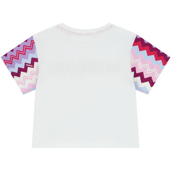 Girls White Logo T-Shirt