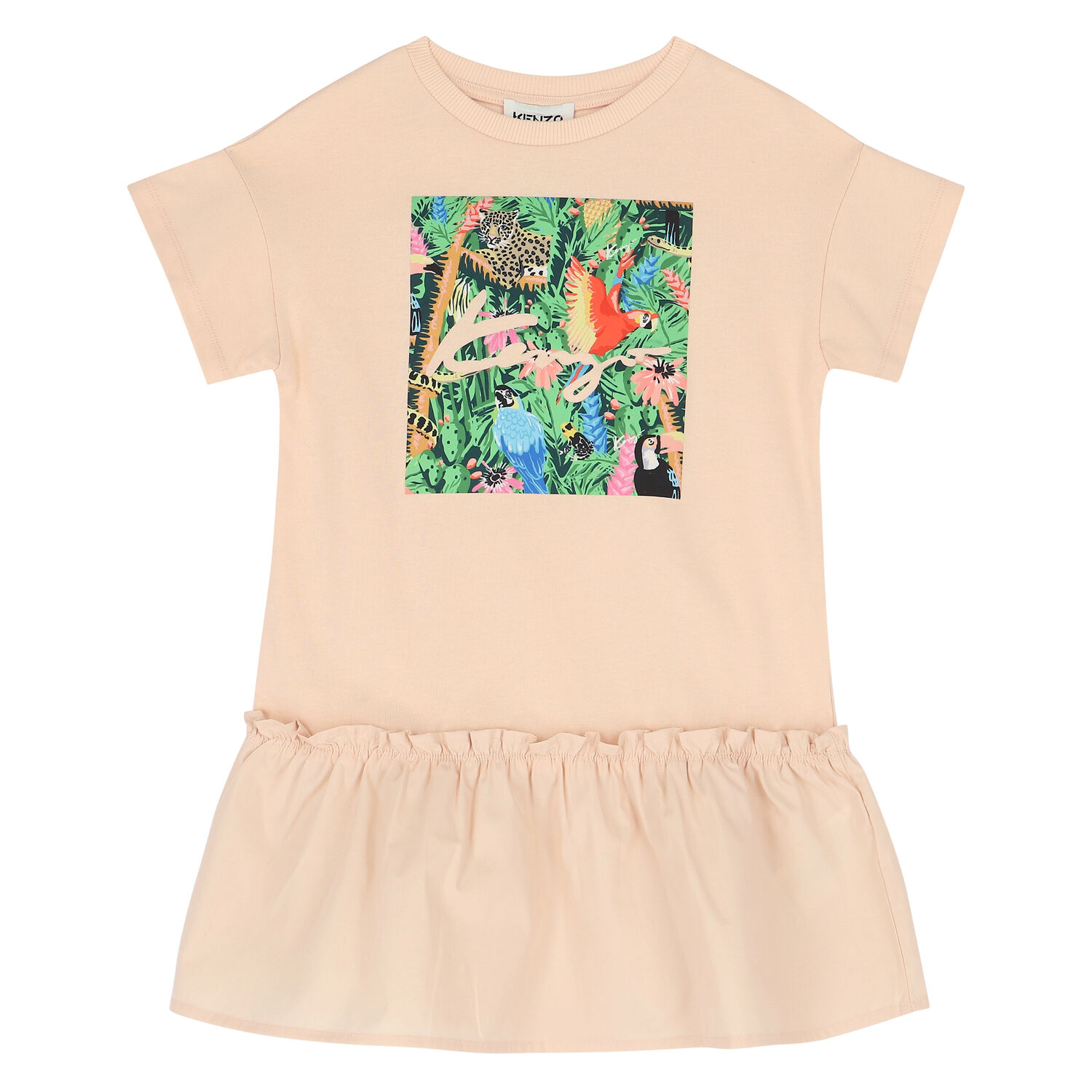 فستان بالشعار باللون الوردي, 1, hi-res