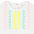 أفرول بطبعة قلب رومبر باللون الأبيض للبنات, 1, hi-res