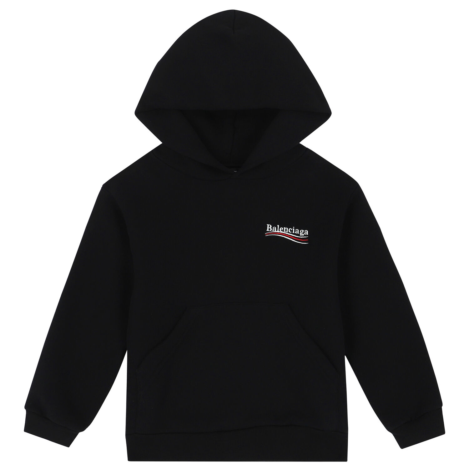 Black Logo Hooded Top, 1, hi-res