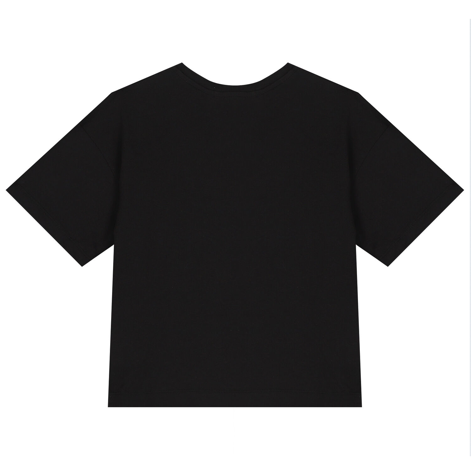 Girls Black Logo T-Shirt, 1, hi-res
