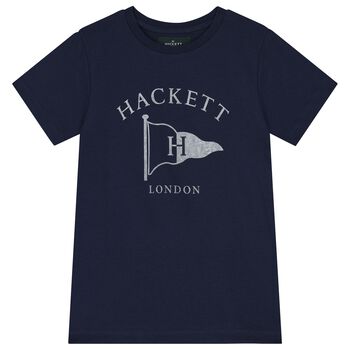 Boys Navy Blue Logo T-Shirt