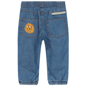 Younger Boys Blue Denim Joggers