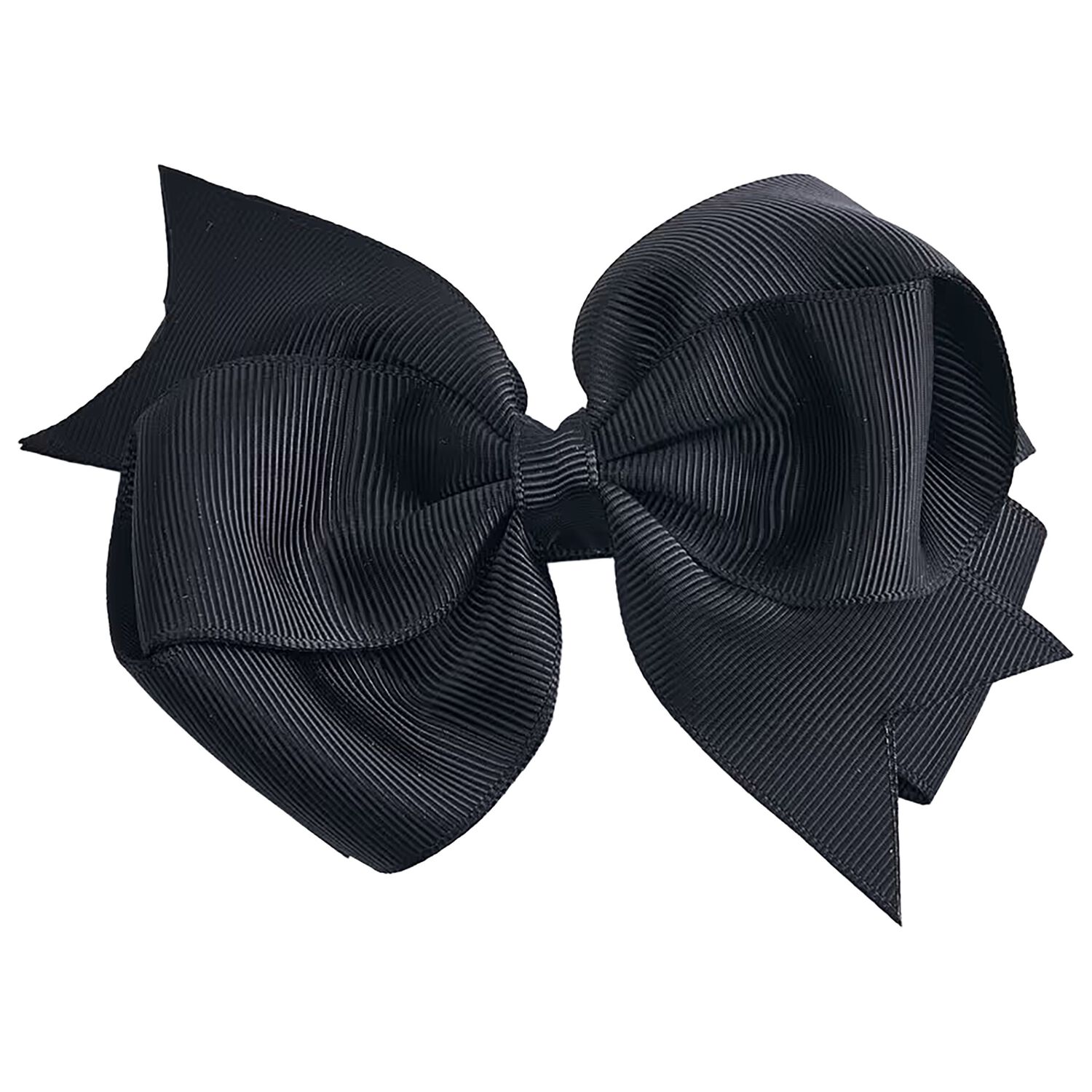 Girls Black Bow Hairclip, 1, hi-res