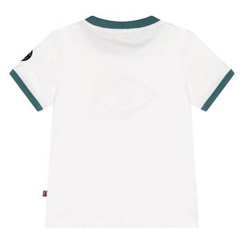 Younger Boys White Logo T-Shirt