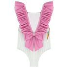 مايوة سباحة آيس كريم باللونين الأخضر والوردي للبنات, 1, hi-res