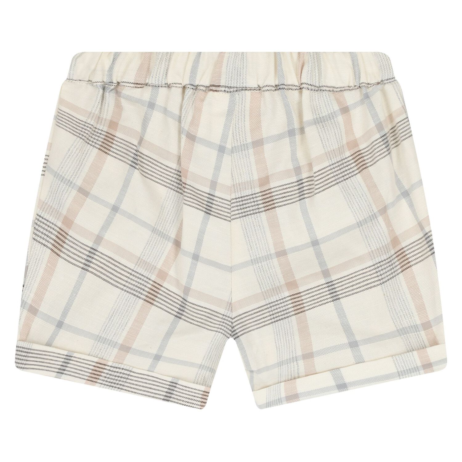 Younger Boys Ivory & Beige Shorts Set, 1, hi-res