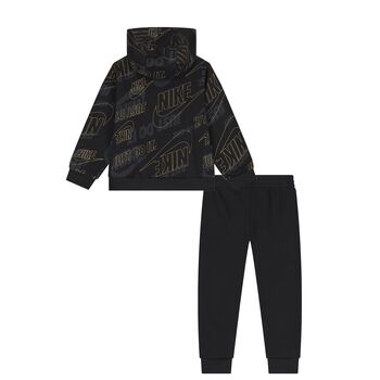 Boys Black Logo Tracksuit