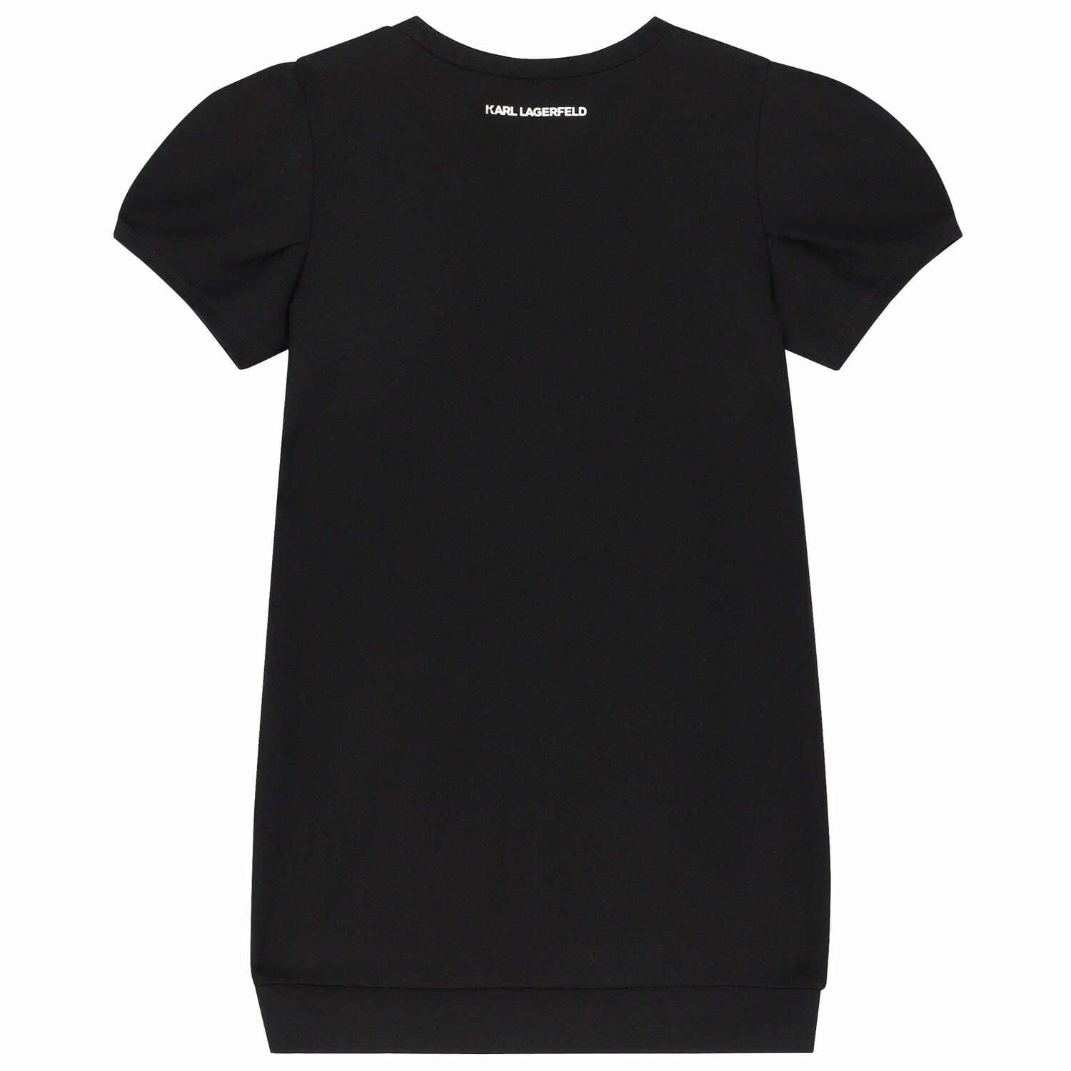 فستان بالشعار باللون الاسود للبنات, 1, hi-res image number null