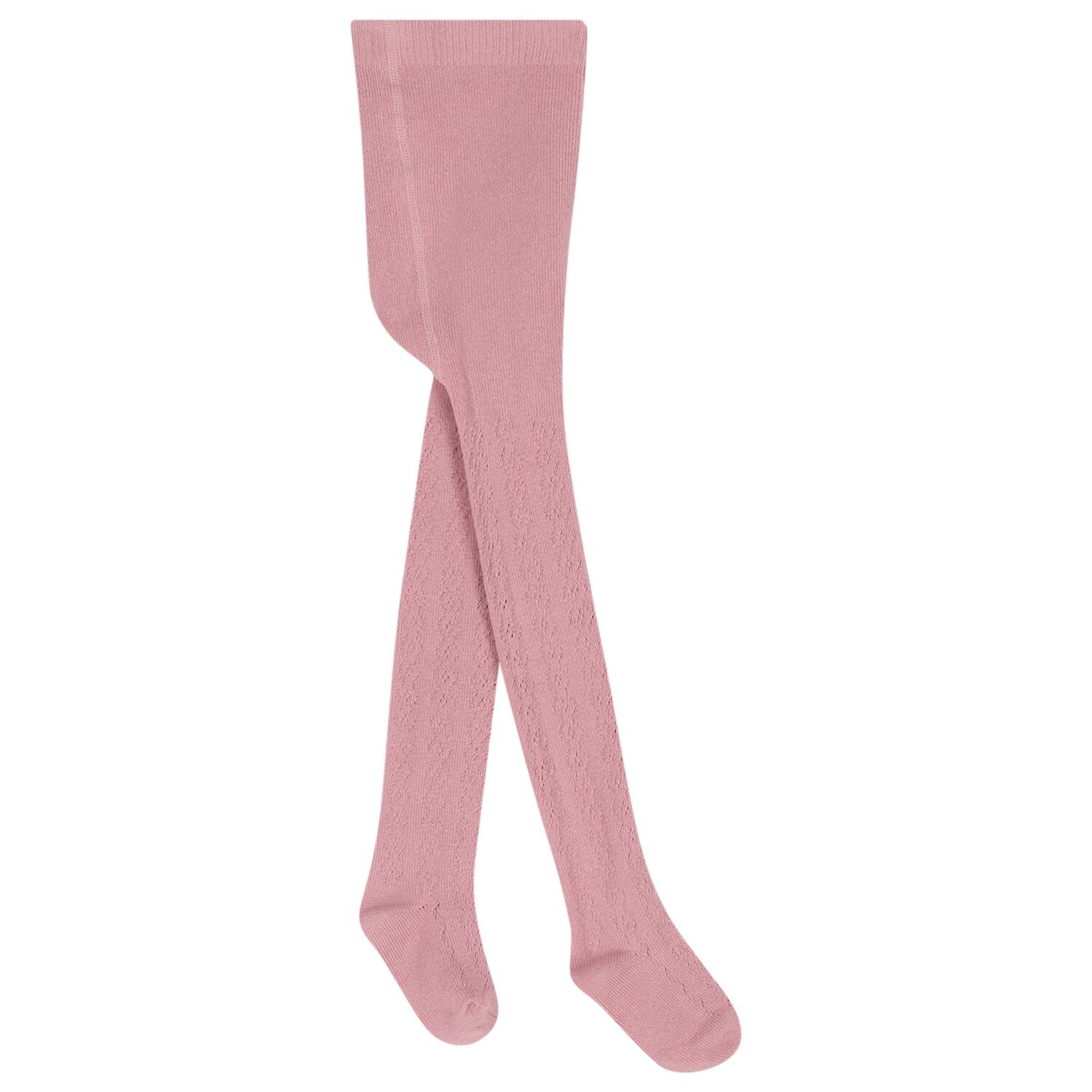 Baby Girls Pink Knitted Tights, 1, hi-res