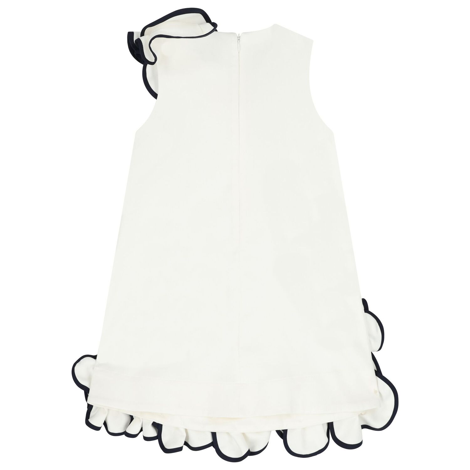 فستان بنات مزين بالزهور باللون الابيض , 1, hi-res