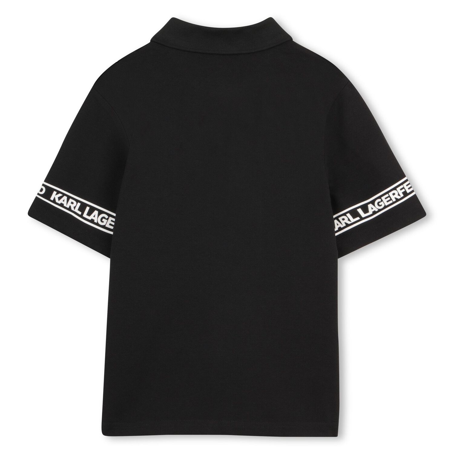 Boys Black Logo Polo Shirt, 2, hi-res