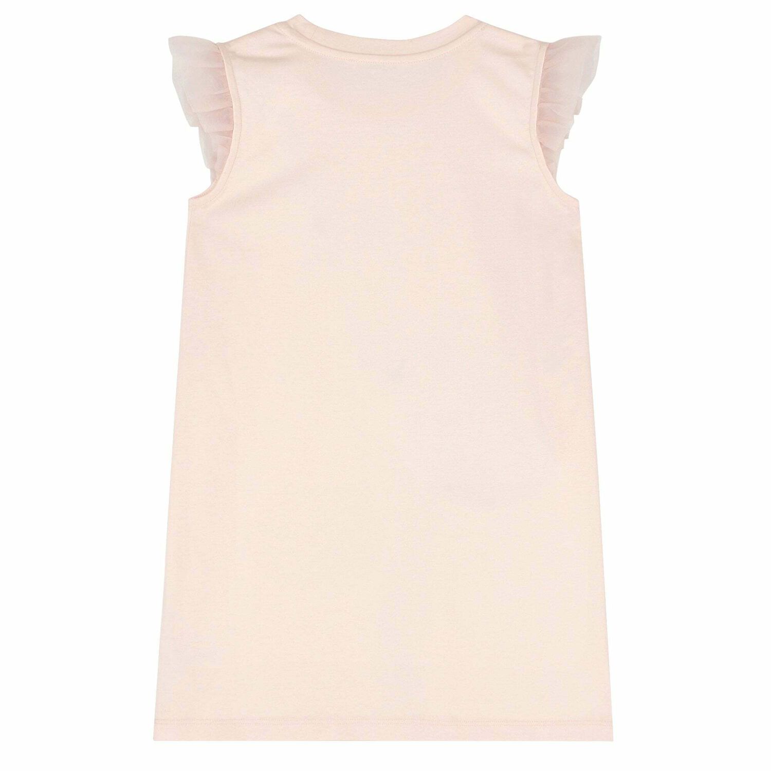 Girls Pink Jersey Swan Dress, 1, hi-res image number null