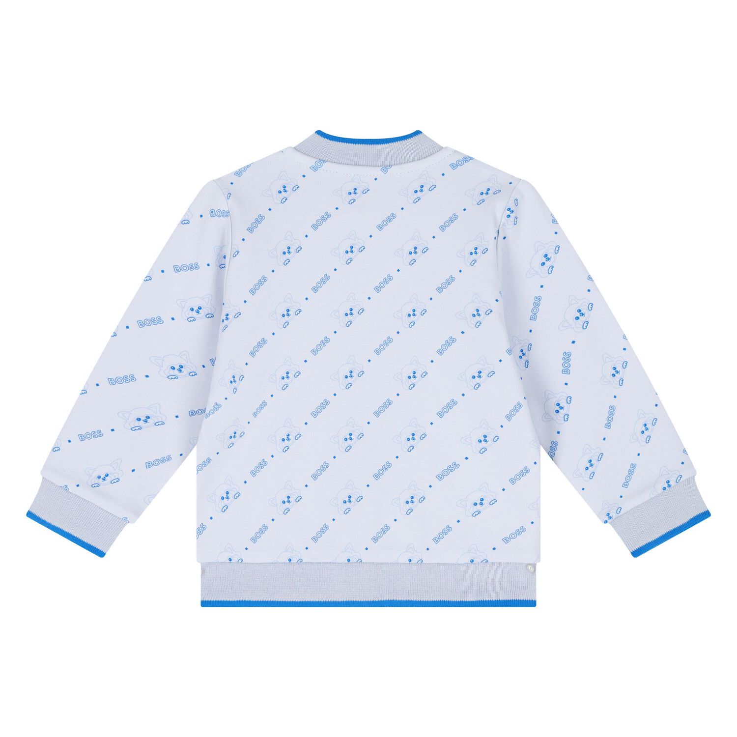 Baby Boys Blue & White Logo Tracksuit Set, 1, hi-res image number null