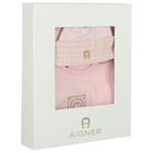 Baby Girls Pink Logo Babygrow Gift Set, 3, hi-res
