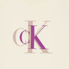 تيشيرت بالشعار باللون العاجي للبنات, 1, hi-res