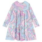 Girls Pink & Blue Orchidee Dress, 1, hi-res